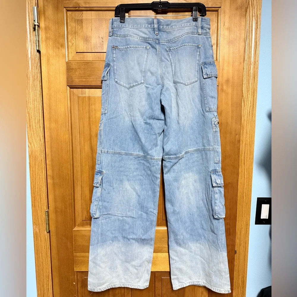 Alice + Olivia Cay Baggy Denim Cargo Pants sz 29 BRAND NEW WITH TAGS - Picture 10 of 10